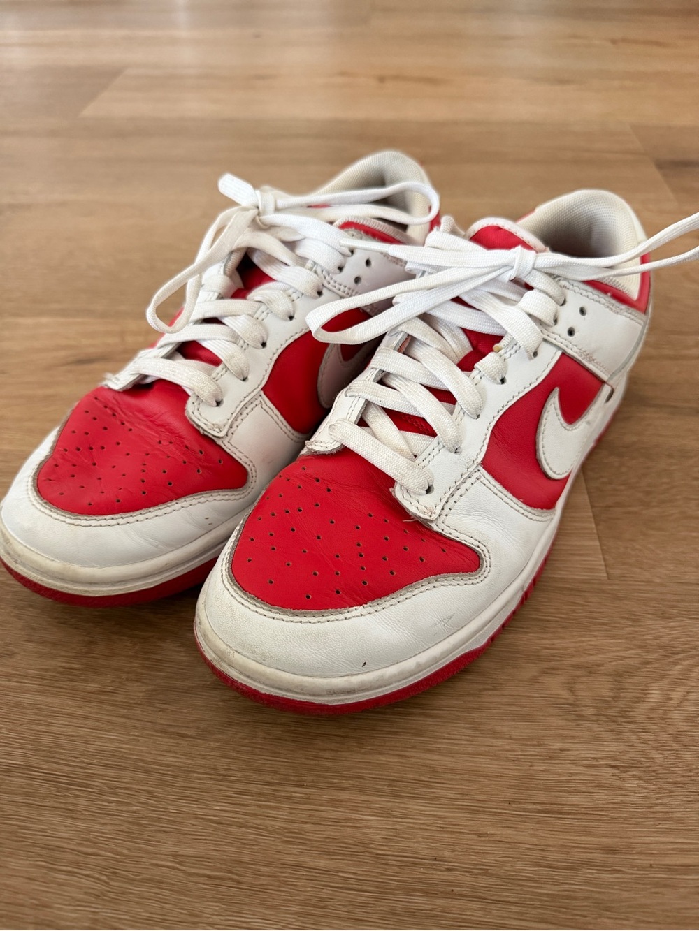 Nike dunk lows championship red